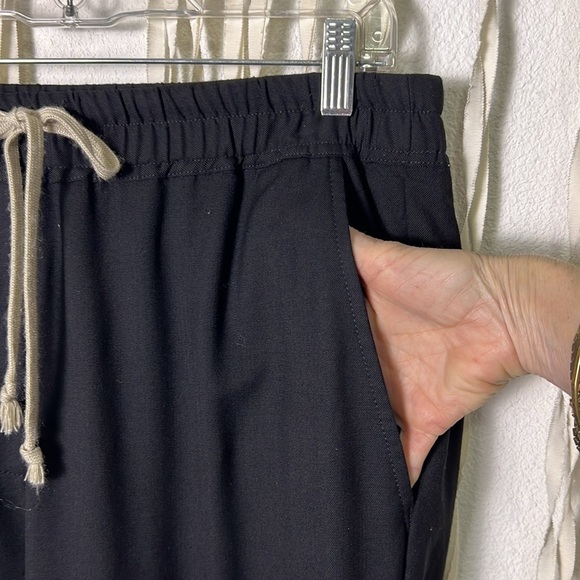 Nili Lotan NWOT Aida Wool Blend Drop Crotch Trouser in Black Size Large - Picture 3 of 13